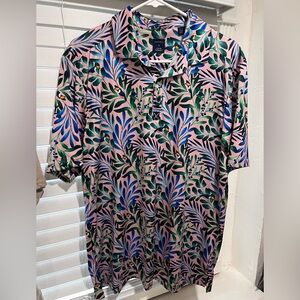 CONSTRUCT Men’s Golf Performance Polo Shirt - Large, Floral with Tucans